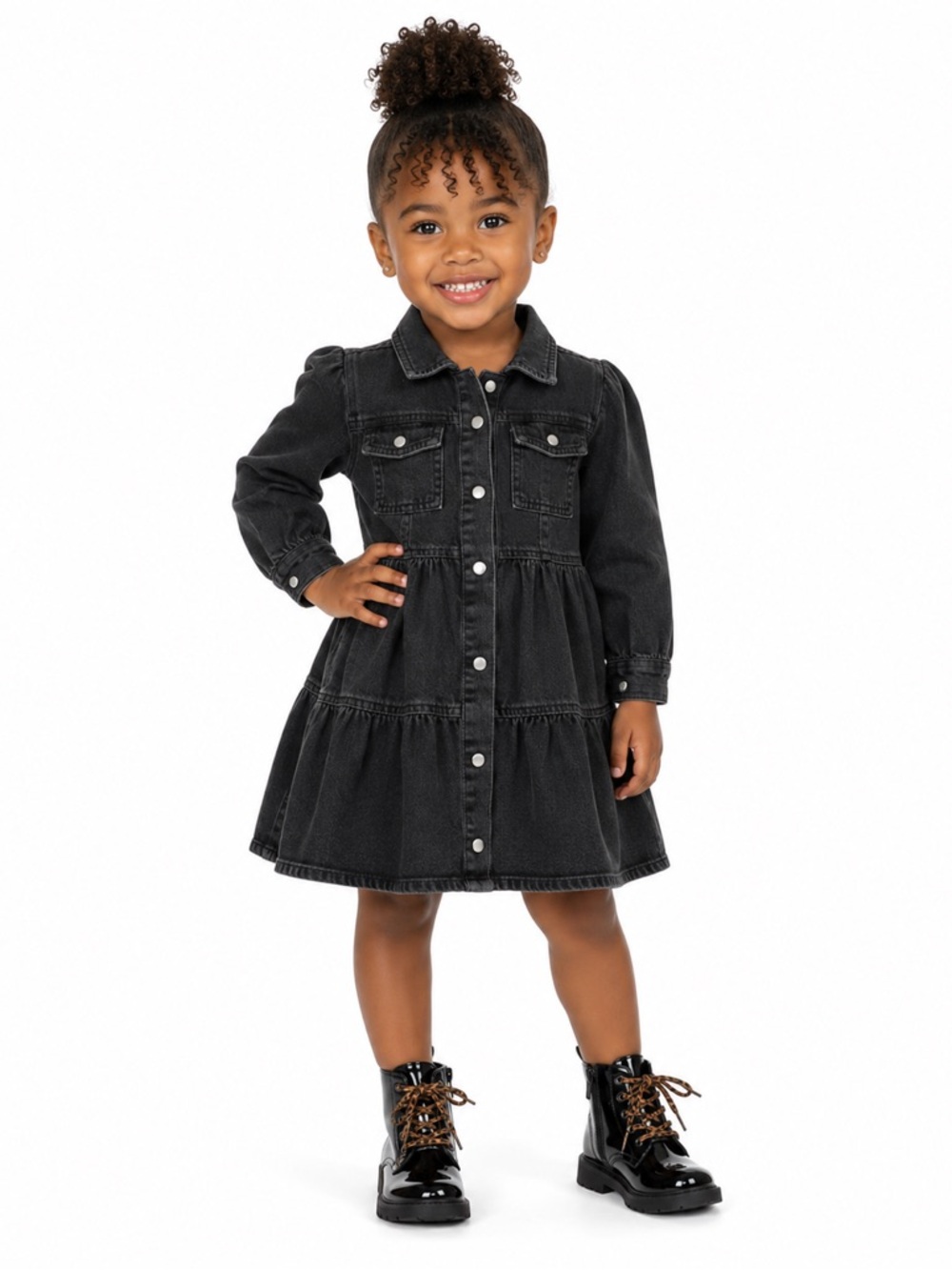Crewcuts/JCrew Black Denim Dress 4T